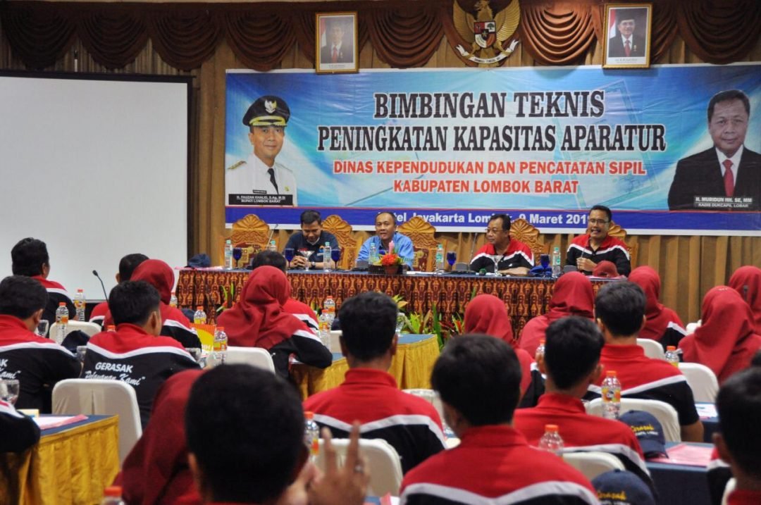 Pelatihan dan Bimbingan Teknis Peningkatan Kapasitas Aparatur Dinas Dukcapil Lombok Barat (istimewa)