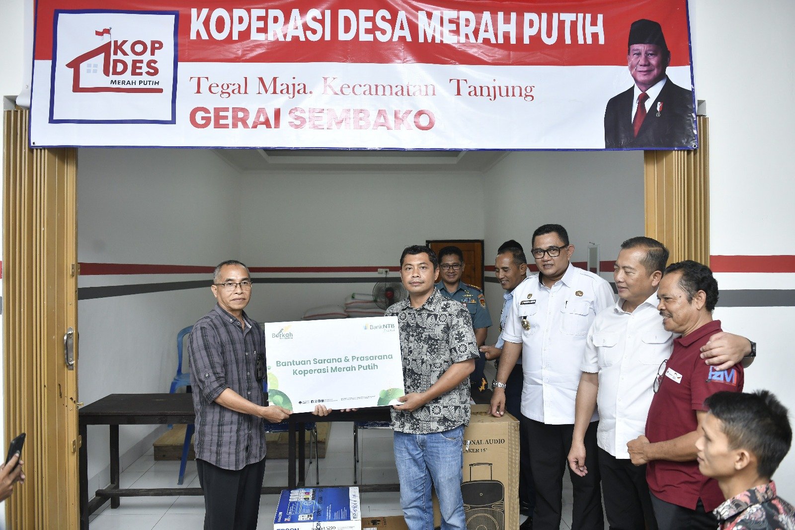 Bank NTB Syariah Dukung Operasional 10 KDMP Percontohan se-NTB Melalui Bantuan Sarana Prasarana
