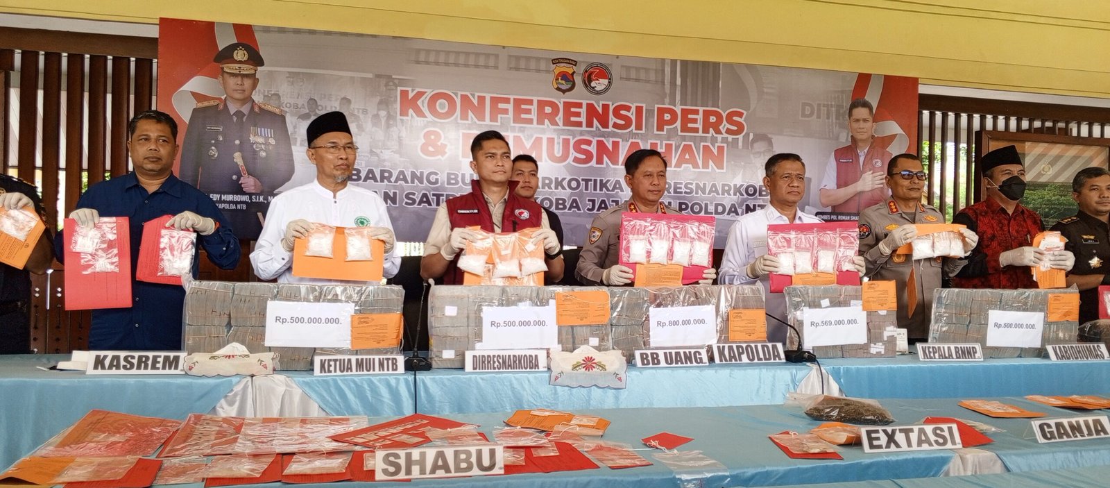 Polda NTB Bongkar 157 Kasus Narkoba, Sita 2,5 Kg Sabu dan Uang Rp3, 8 Miliar Lebih