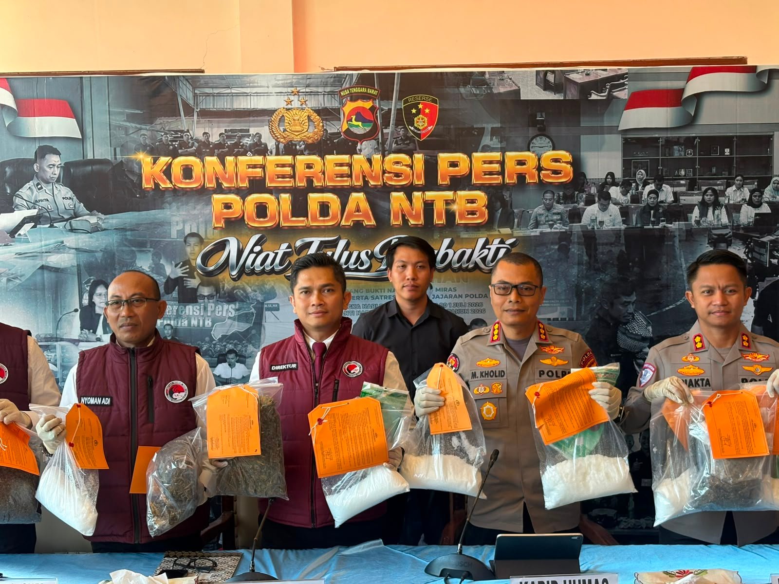 Bongkar 61 Kasus Narkoba, Polda NTB Amankan 8,3 Kg Sabu dan 86 Tersangka