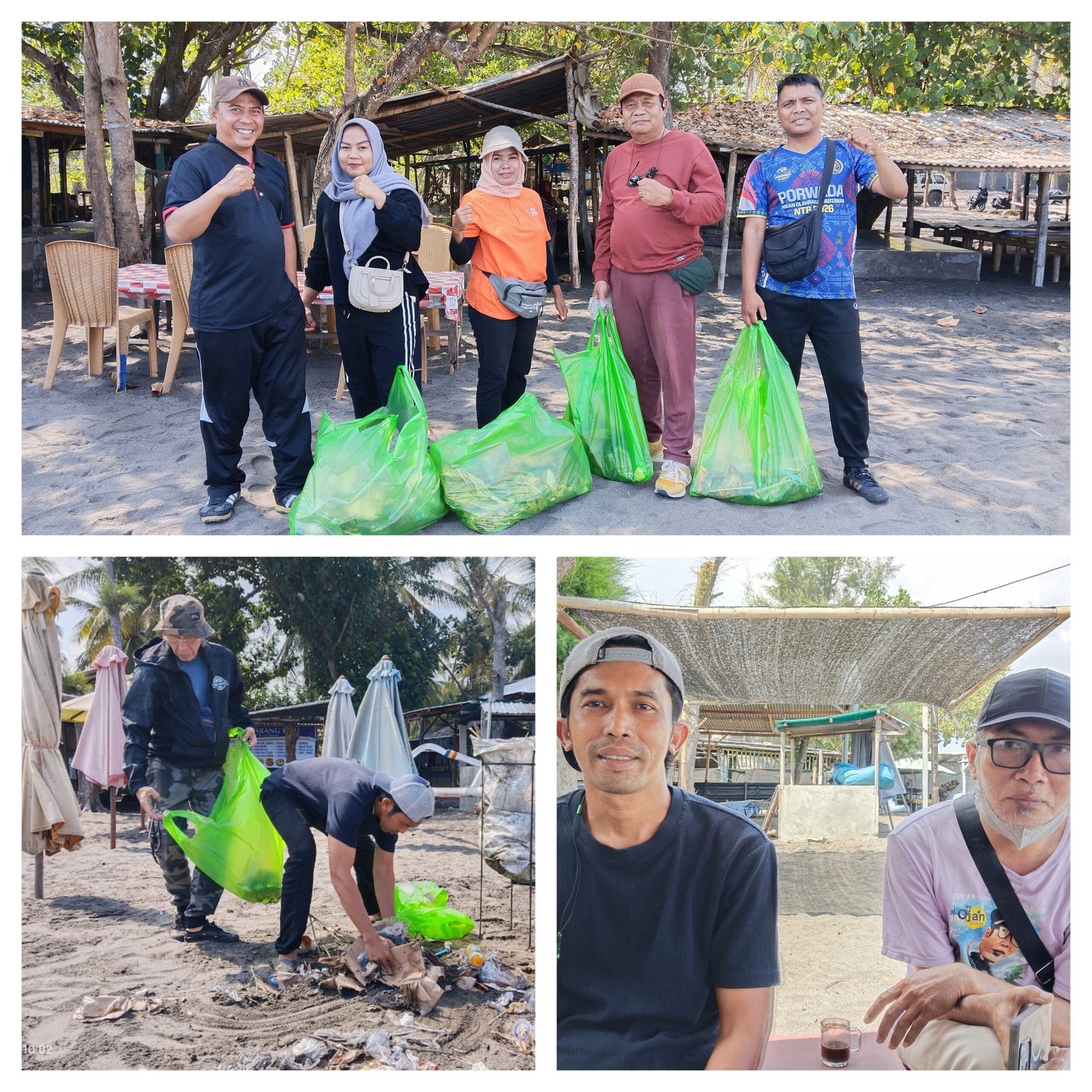 SIMBAR Bersama Pokdarwis dan Pemdes Lembar Selatan Gelar Aksi Bersih Pantai Cemara